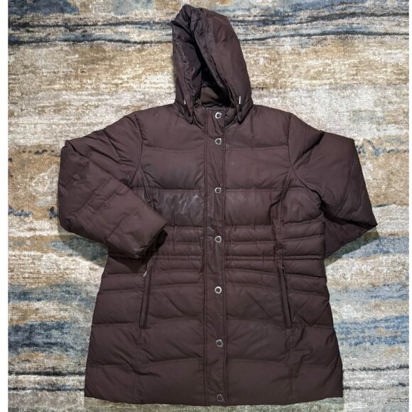 Eddie Bauer Goose Down Puffer Jacket Brown XXL – 700 Fill Power Winter Coat - Picture 1 of 5